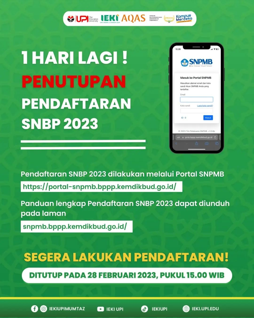 INFORMASI SNBP 2023 untuk Calon Mahasiswa Baru – Prodi Ilmu Ekonomi dan ...